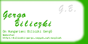 gergo biliczki business card